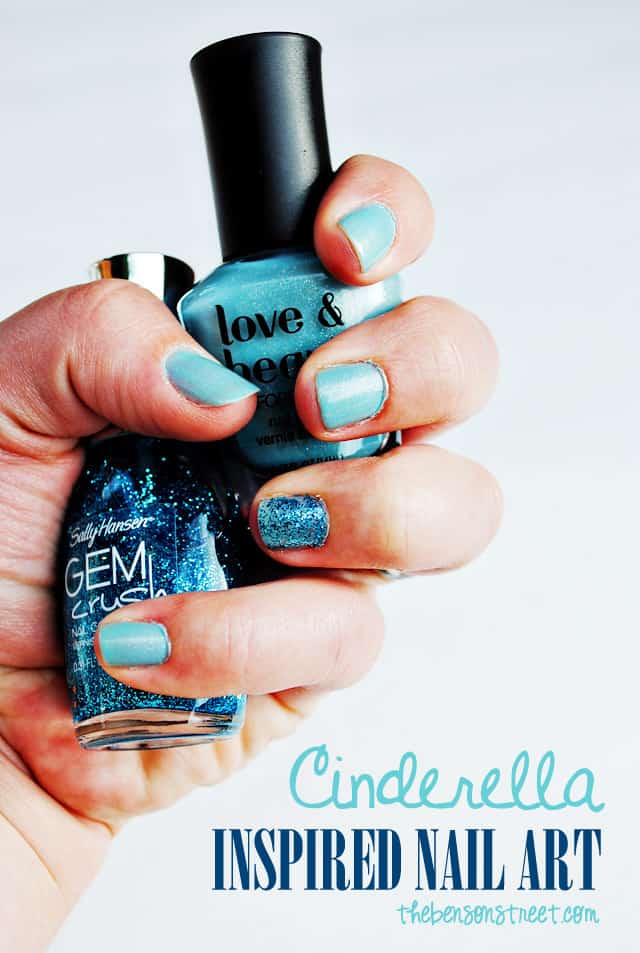 Cinderella Inspired Nail Design at thebensonstreet.com