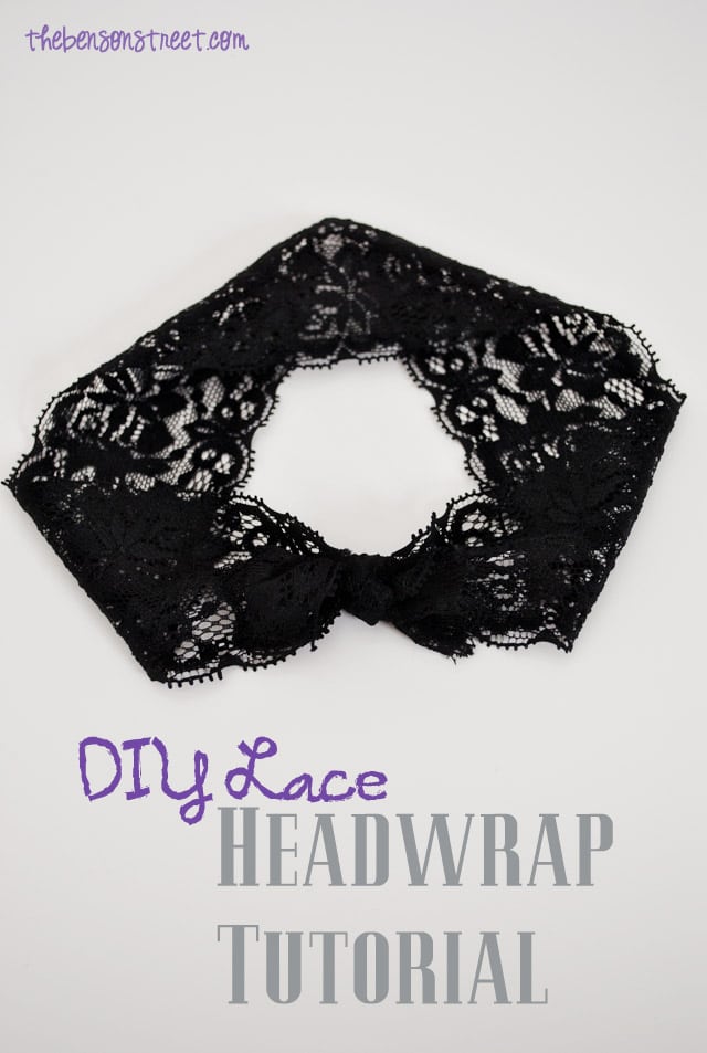DIY Lace Headwrap Tutorial at thebensonstreet.com