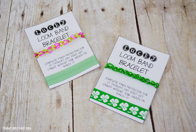 Green St Patricks Loom Band Printable