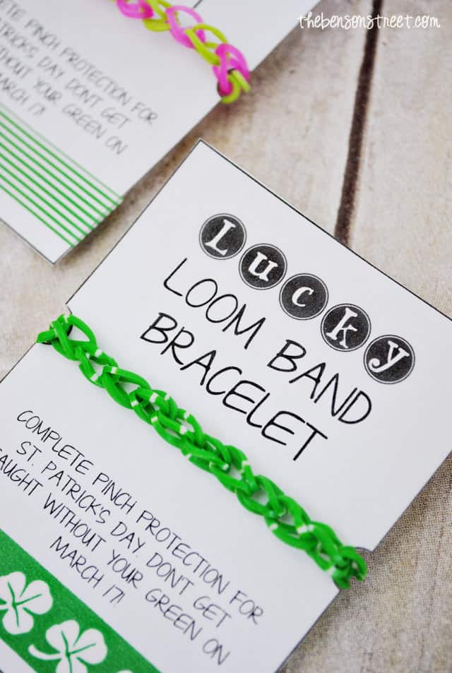 Loom Bands Printable for St Patricks Day at thebensonstreet.com