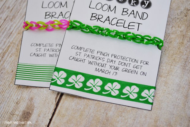 Pinch Protection St Patricks Day Loom Bands at thebensonstreet.com