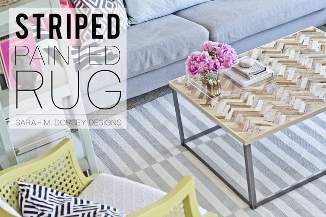 diy painted striped rug