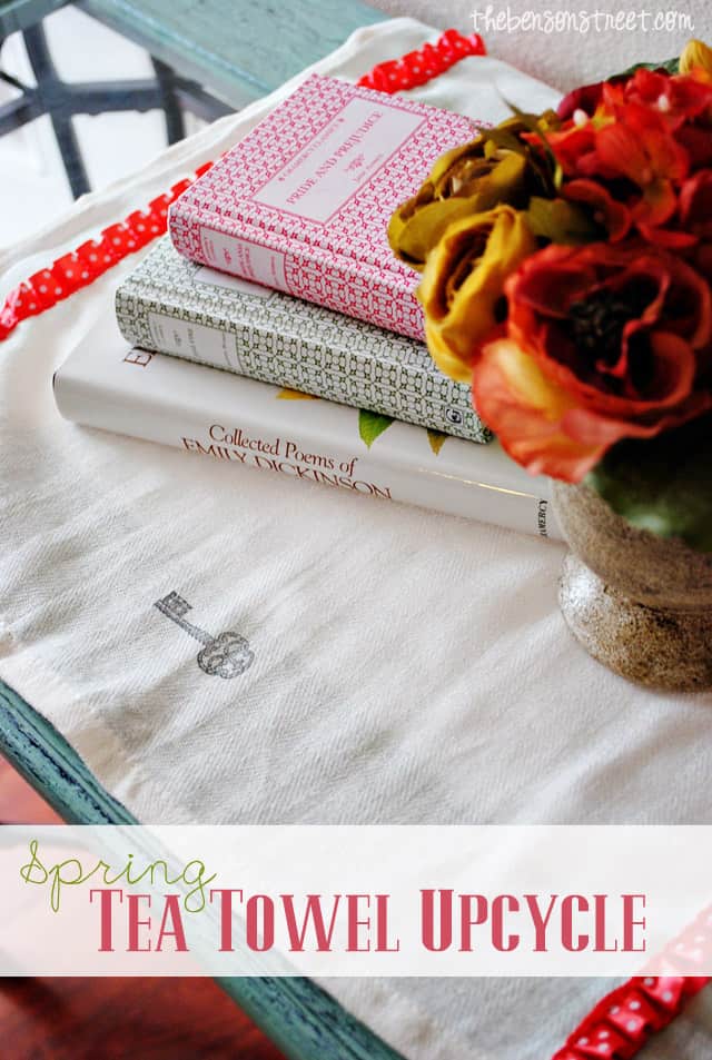 Spring Tea Towel Upcycle at thebensonstreet.com