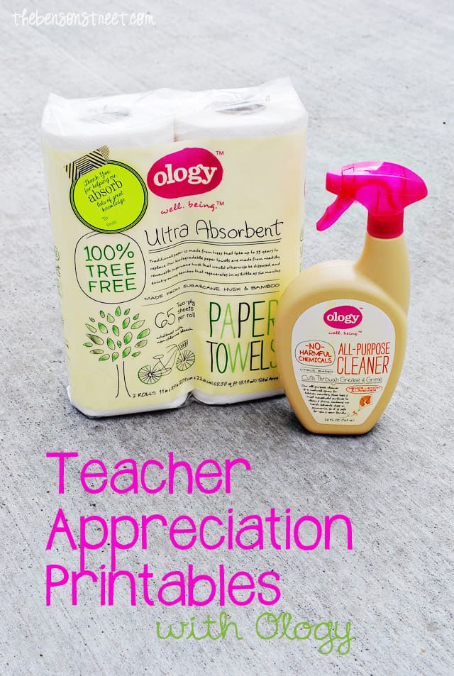 Teacher Appreciation Printables with Ology at thebensonstreet.com