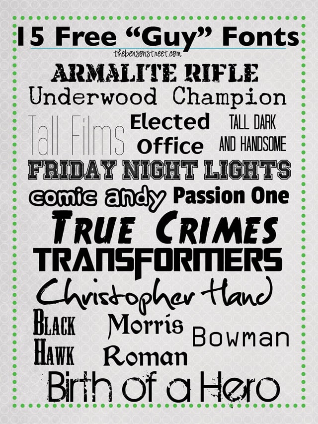 15 Free Guy Fonts