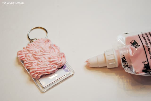 Easy Decoden Key Chain with Collage Clay at thebensonstreet.com