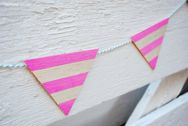 Easy Wooden Pendant Bunting at thebensonstreet.com