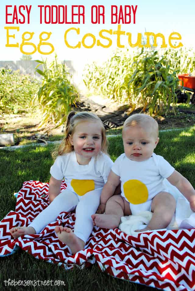 Easy Toddler or Baby Egg Costume at thebensonstreet.com