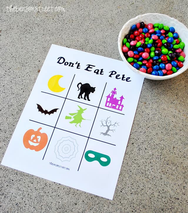 Free Printable Halloween Don’t Eat Pete Game Board