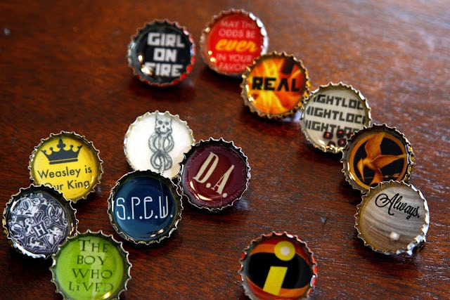Bottle Cap Pins Tutorial