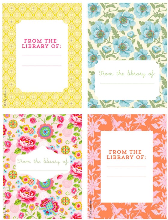 Pretty Book Plates