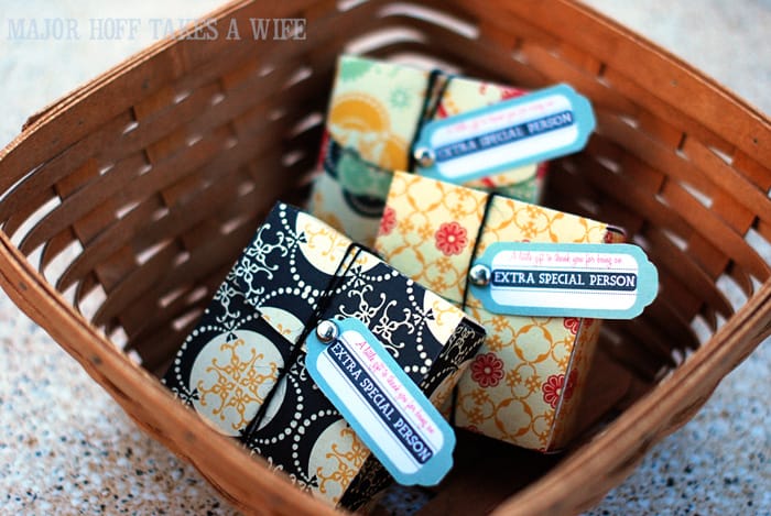 Basket of little gifts for thanking special people in your life