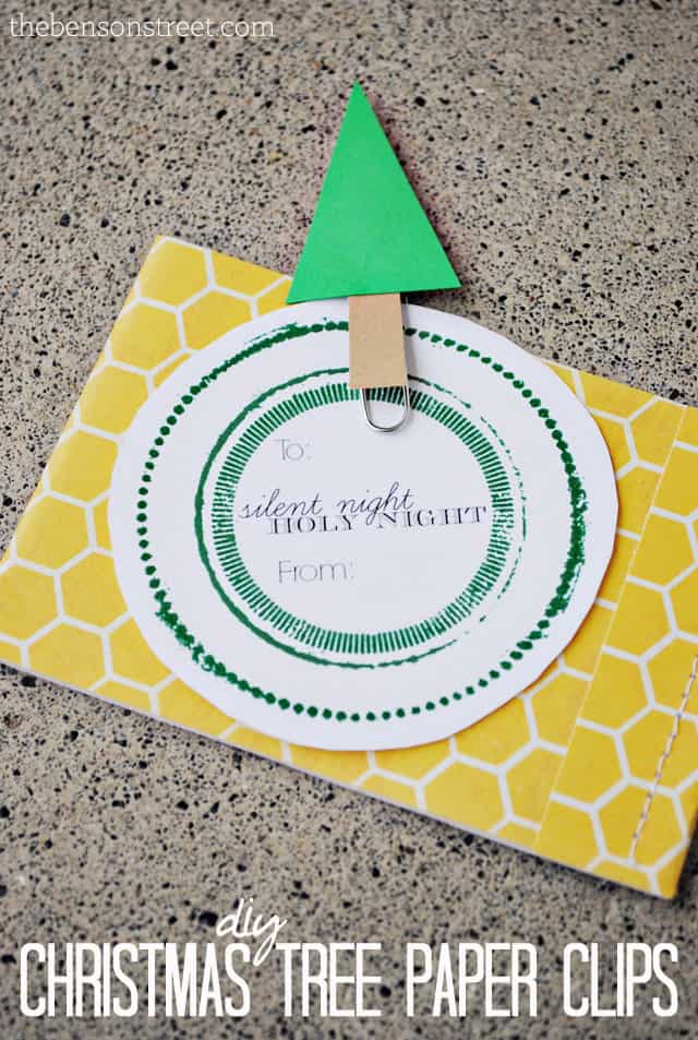 DIY Christmas Tree Paper Clips at thebensonstreet.com