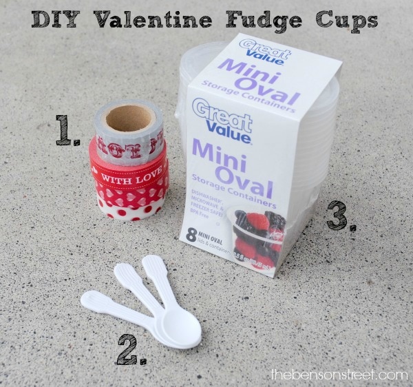 DIY Valentine Fudge Cups at thebensonstreet.com