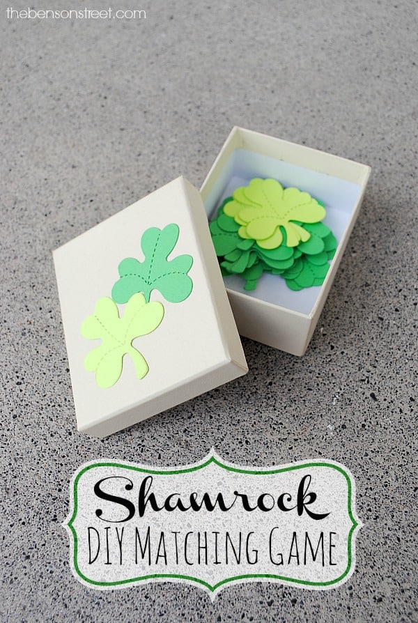 Shamrock DIY Matching Game for Kids at thebensonstreet.com