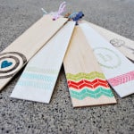 How to Make Wood Bookmarks with Rubber Stamps Tutorial Adorable-Wooden-Stamped-Bookmarks