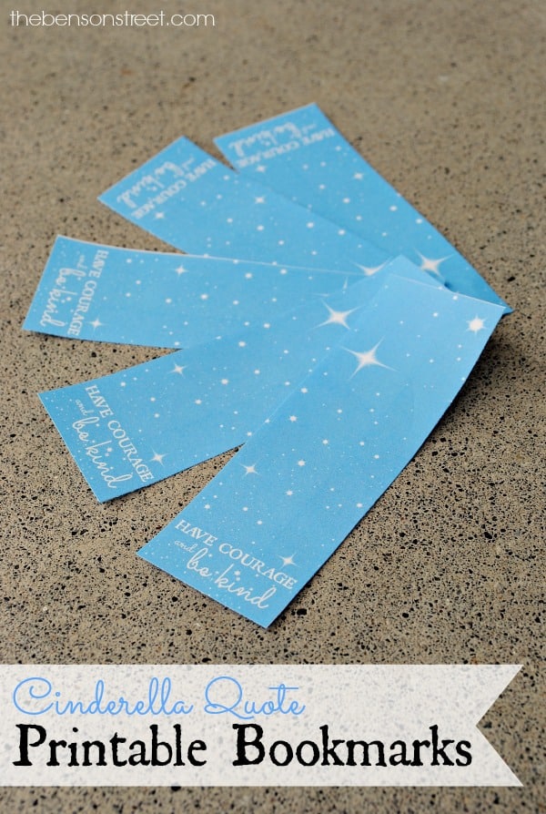 Cinderella Quote Printable Bookmark at thebensonstreet.com