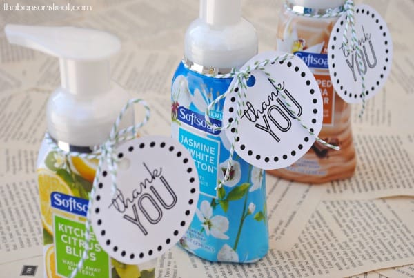 Easy Thank You Gift Idea plus printable tag at thebensonstreet.com
