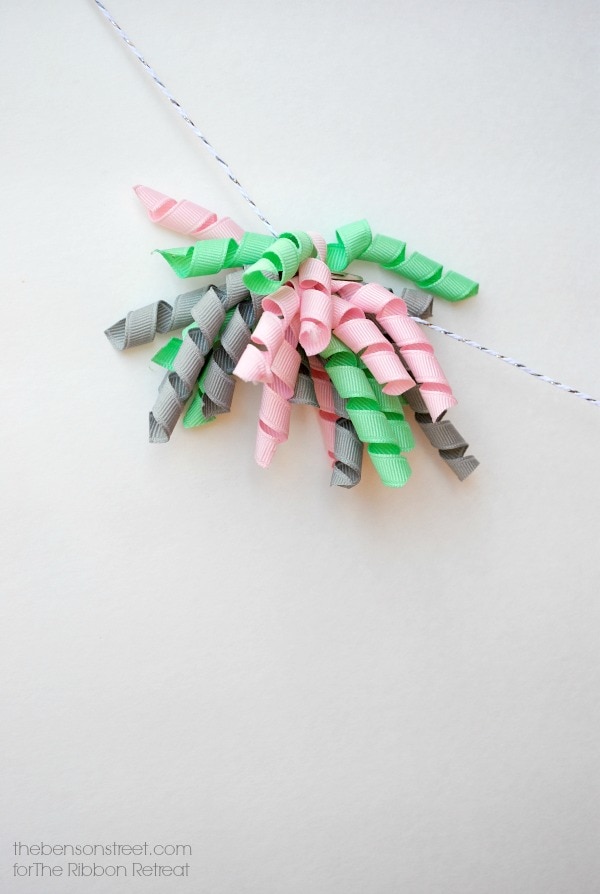 Easy to make ribbon pom poms at thebensonstreet.com