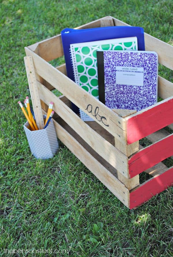 Adorable DIY Back to School Organization at thebensonstreet.com