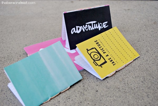 Adorable summer craft idea, hand bound journals at thebensonstreet.com