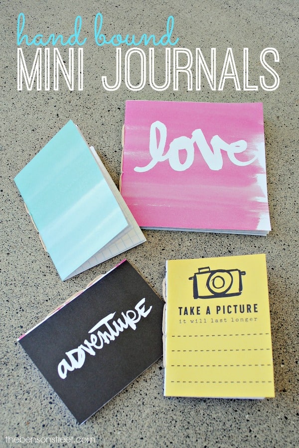 Hand Bound Mini Journals, a tutorial by thebensonstreet.com