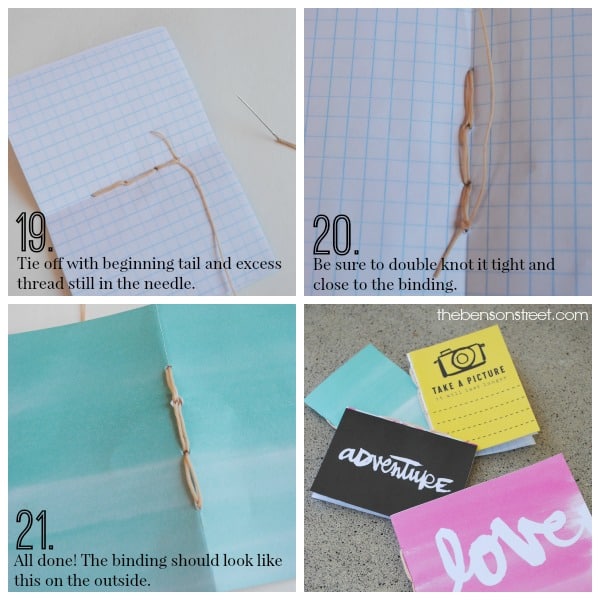 Learn how to bind mini journals at thebensonstreet.com