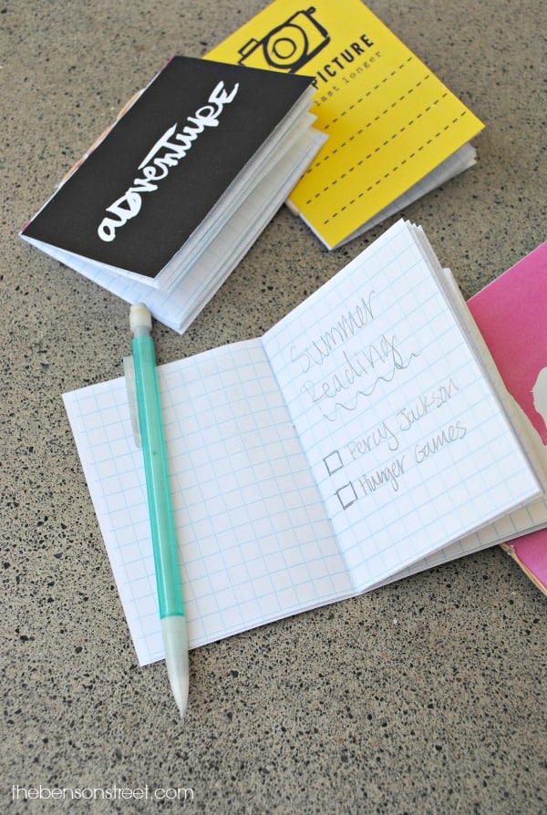 Summer Reading Journals you can make yourself at thebensonstreet.com