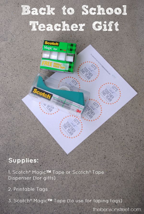 Back to School Teacher Gift Idea at thebensonstreet.com