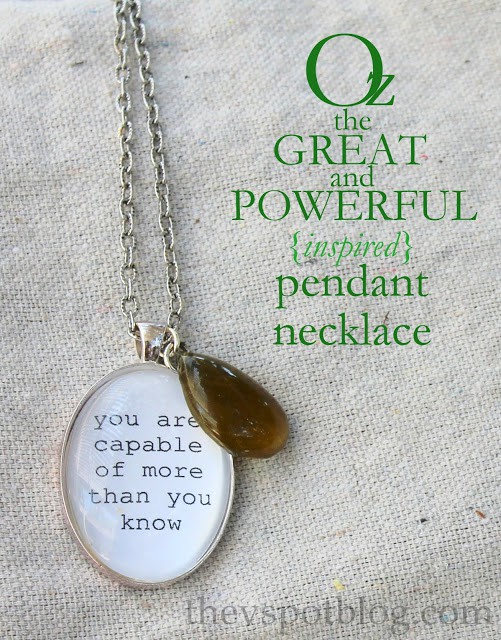 Oz the great and powerful pendant necklace