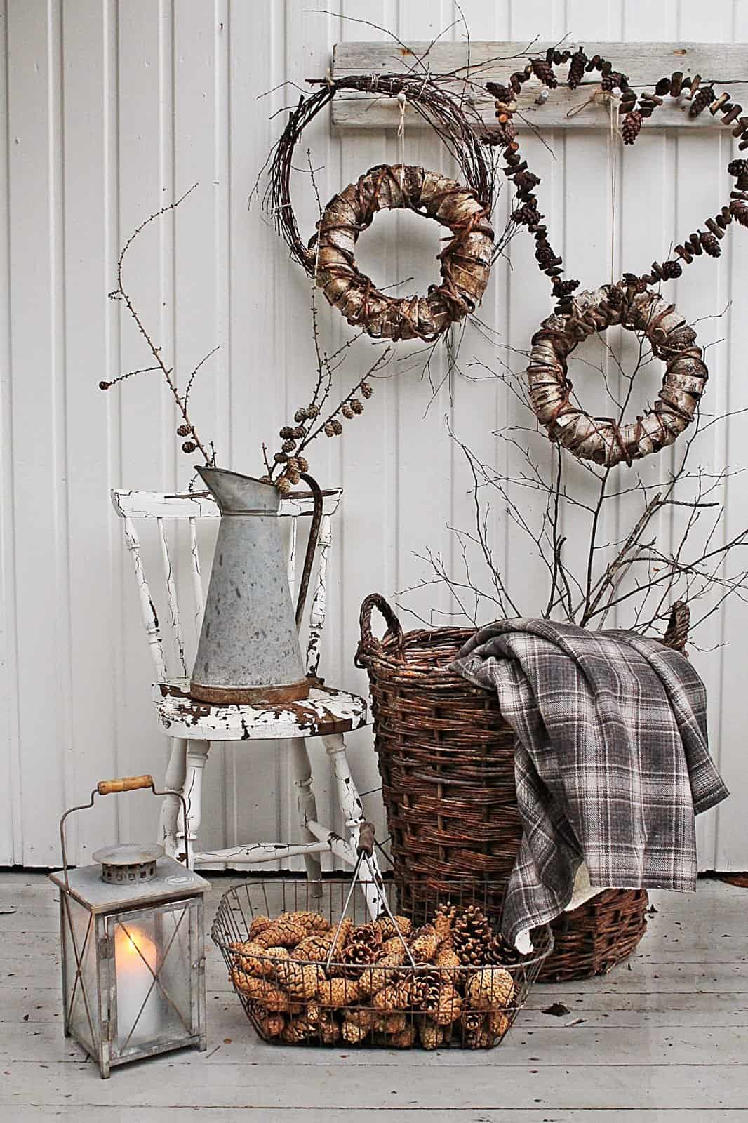 pinecones and plaid