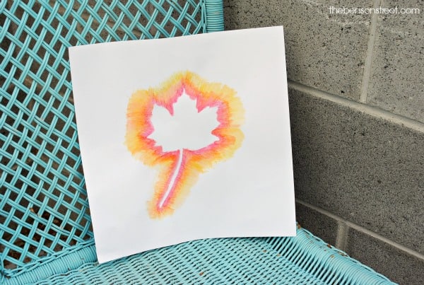 Easy Autumn Leaf Watercolor