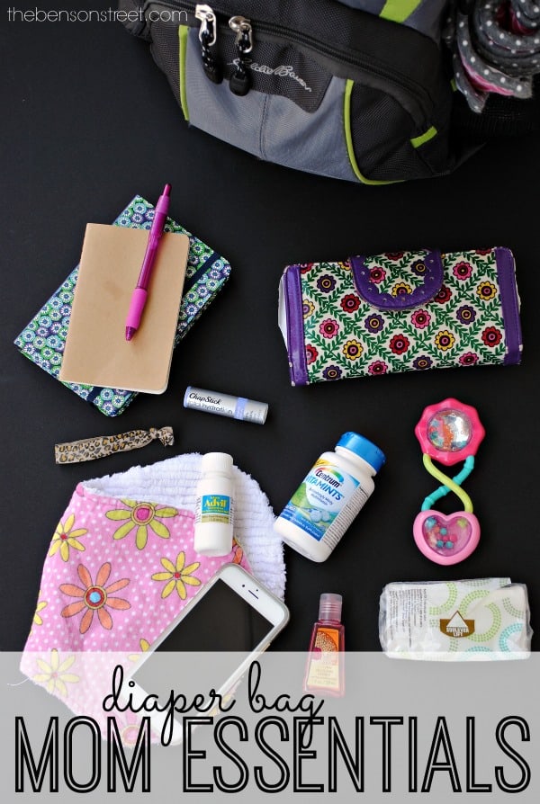 Things you've got to have in your diaper bag! Diaper Bag Mom Essentials at thebensonstreet.com