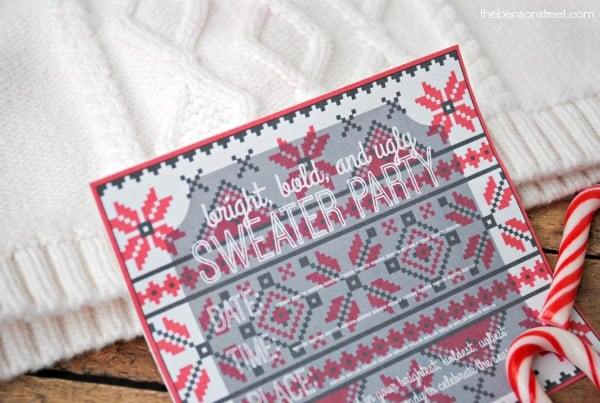 Throw a fun ugly sweater party with these printable ugly sweater part invitations