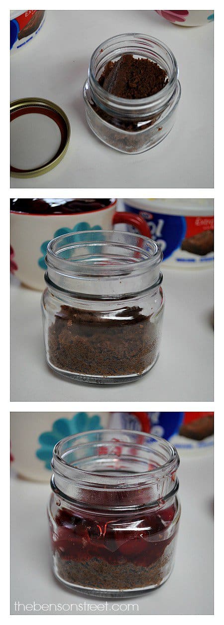 Quick How-to. Black Forest Jar Cake at thebensonstreet.com