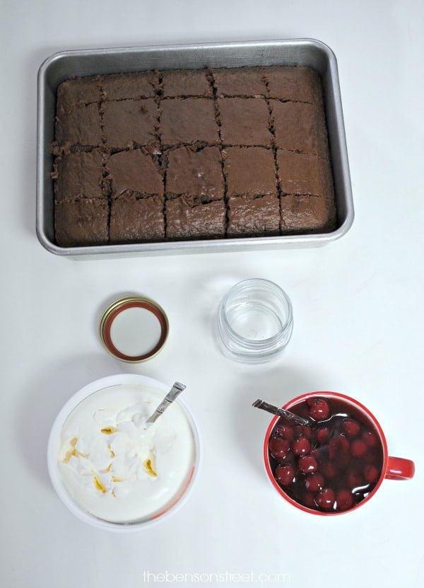 Quick and Easy Dessert, Black Forest Jar Cakes at thebensonstreet.com