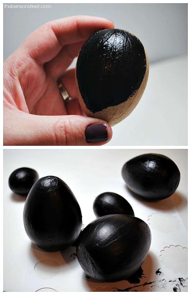 Black and Gold Easter Egg Craft at thebensonstreet.com