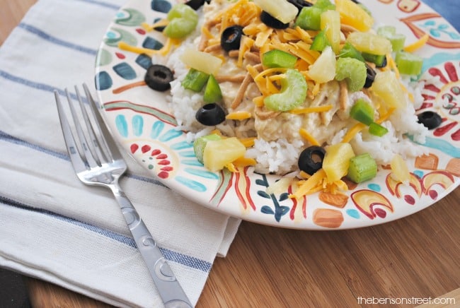 Slow Cooker Hawaiian Haystacks