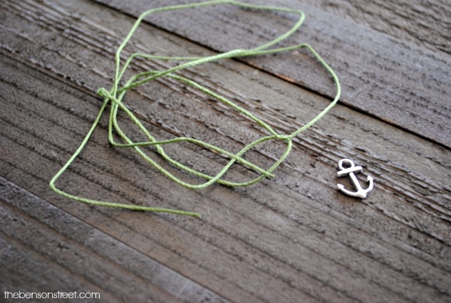Simple anchor charm bracelet at thebensonstreet.com