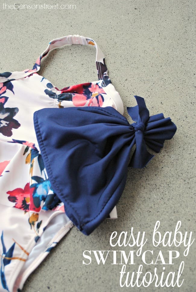 Simple to make easy baby swim cap tutorial at thebensonstreet.com