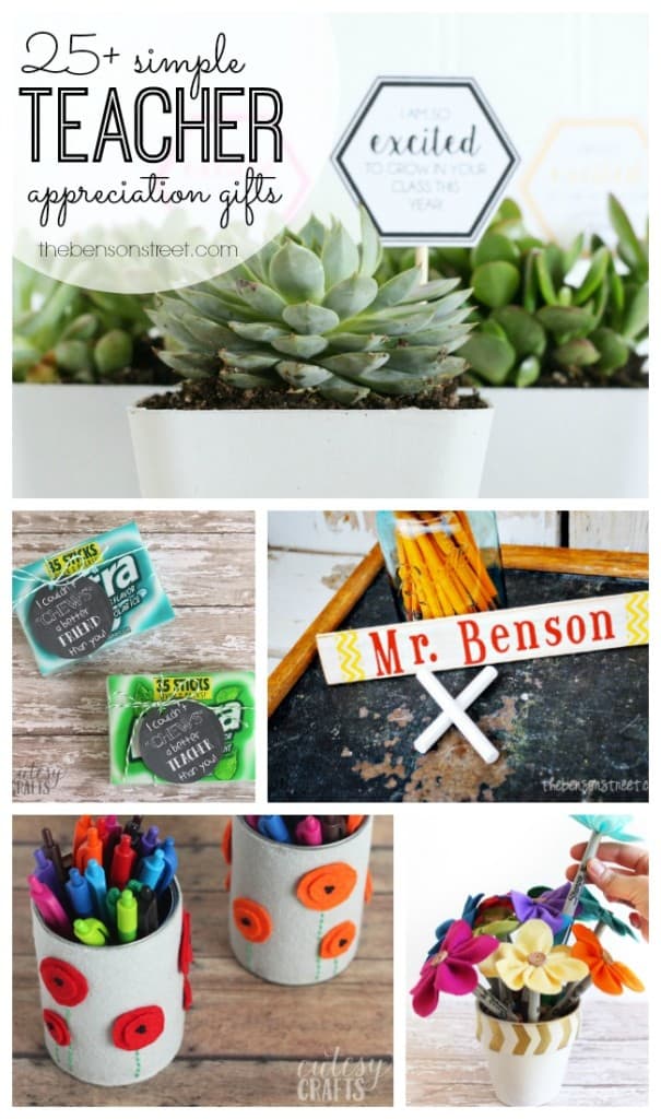 25+ simple teacher appreciation gifts at thebensonstreet.com