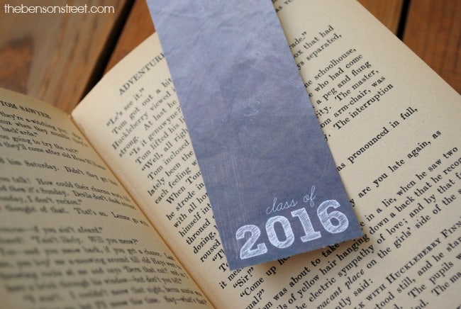 Class of 2016 Graduation Bookmark printable at thebensonstreet.com