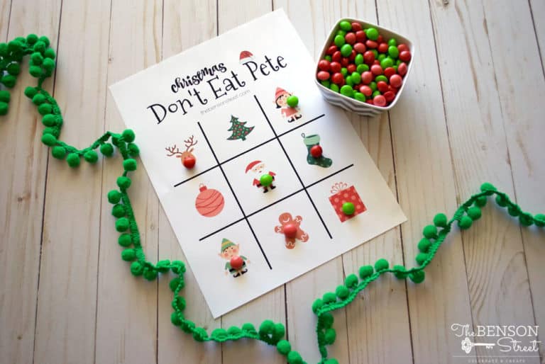 Free Printable Christmas Don’t Eat Pete Game Board