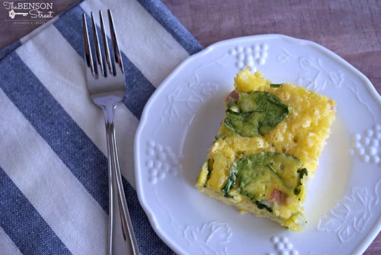 Healthy Spinach Ham Egg Casserole recipe perfect for meal planning