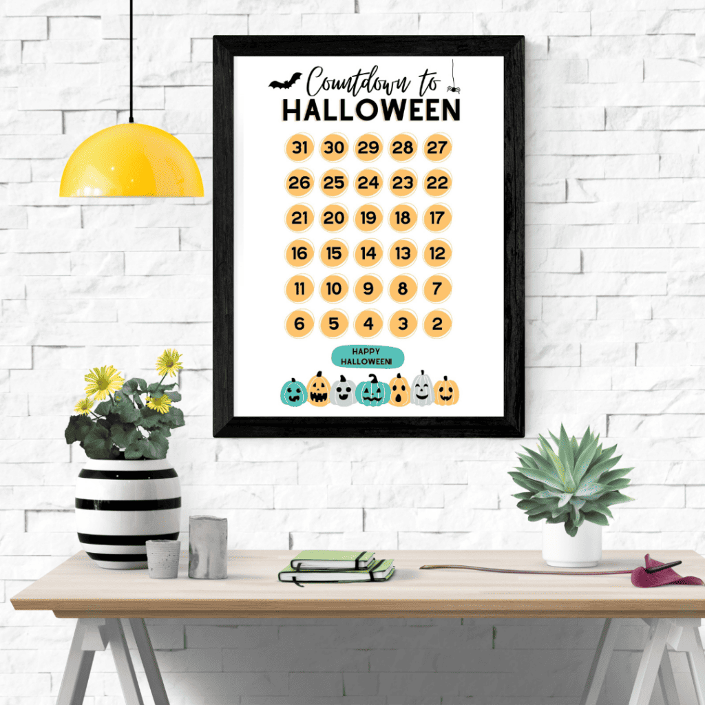 Blue and Orange countdown to Halloween