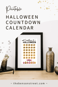 Printable Halloween Countdown Calendar in multiple colors
