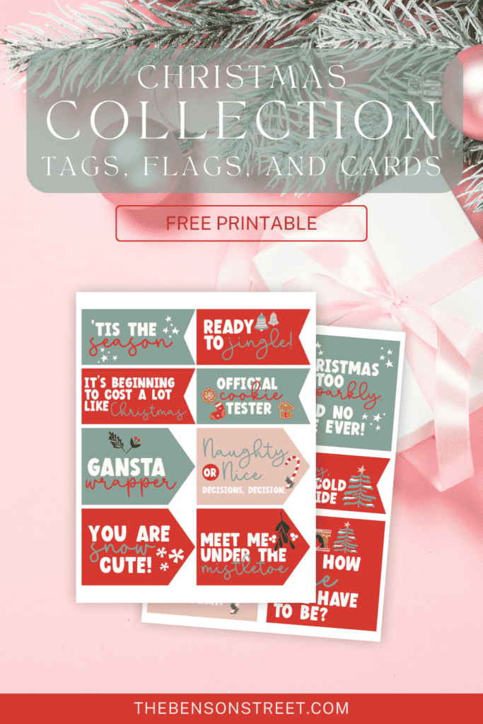 Christmas collection tags, flags and cards Free printable Christmas gift wrapping helps