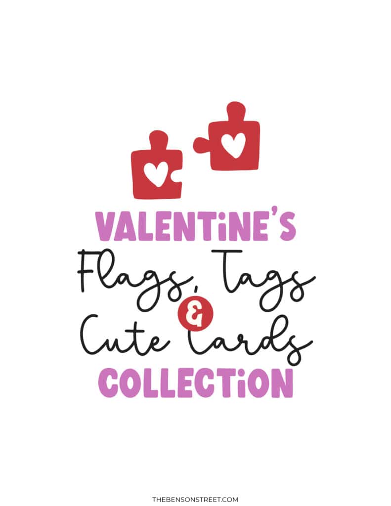 Cover image of a Valentine's Flags, tags and cute cards collection.