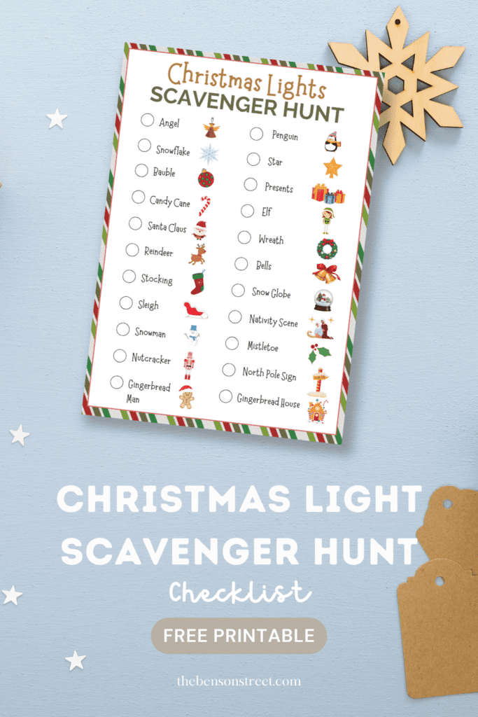 FREE Christmas Decoration Scavenger Hunt Printable - The Benson Street