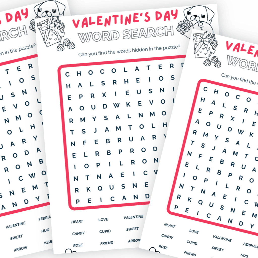 Print off a Valentines Word Search Puzzle to enjoy some word play fun on February 14th. This printable puzzle is a fun activity.